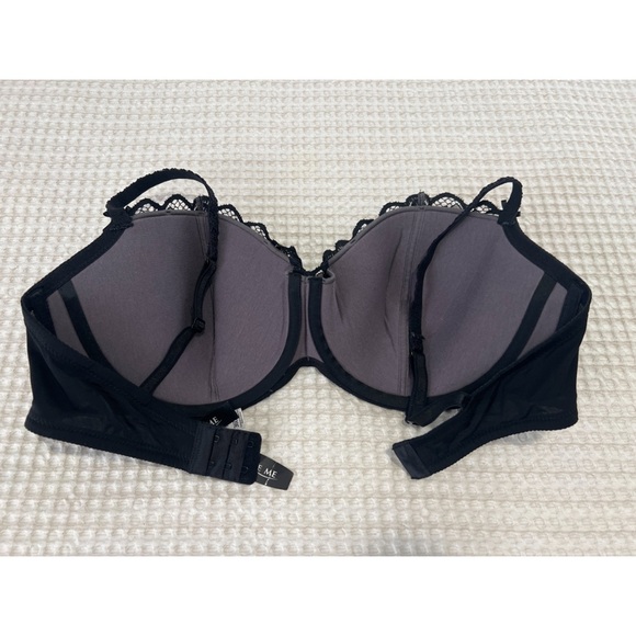Adore Me Bra Women’s 36DDD Black Gray Lace Padded Underwire - Picture 7 of 14